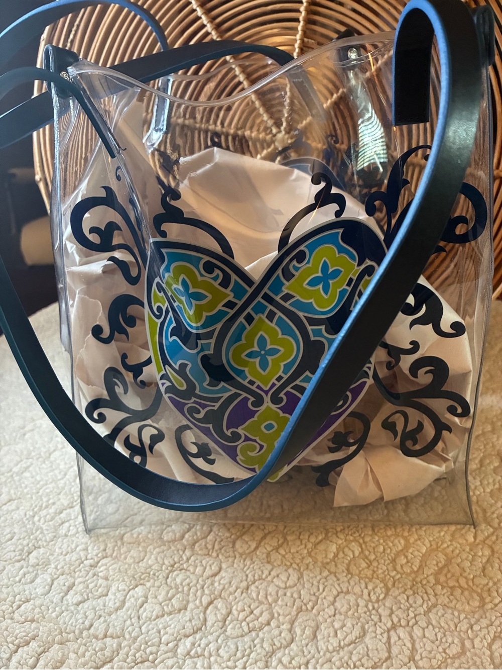 Brighton Clear PVC Heart Tote Bag